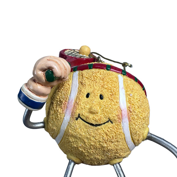 Kurt Adler Tennis Ball Player Christmas Ornament 4.5" Resin Sports Collectible - Picture 3 of 5
